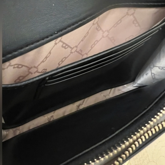 Ted Baker Black Floral Crossbody Or Clutch with Gold Chain, NWT - Picture 6 of 9